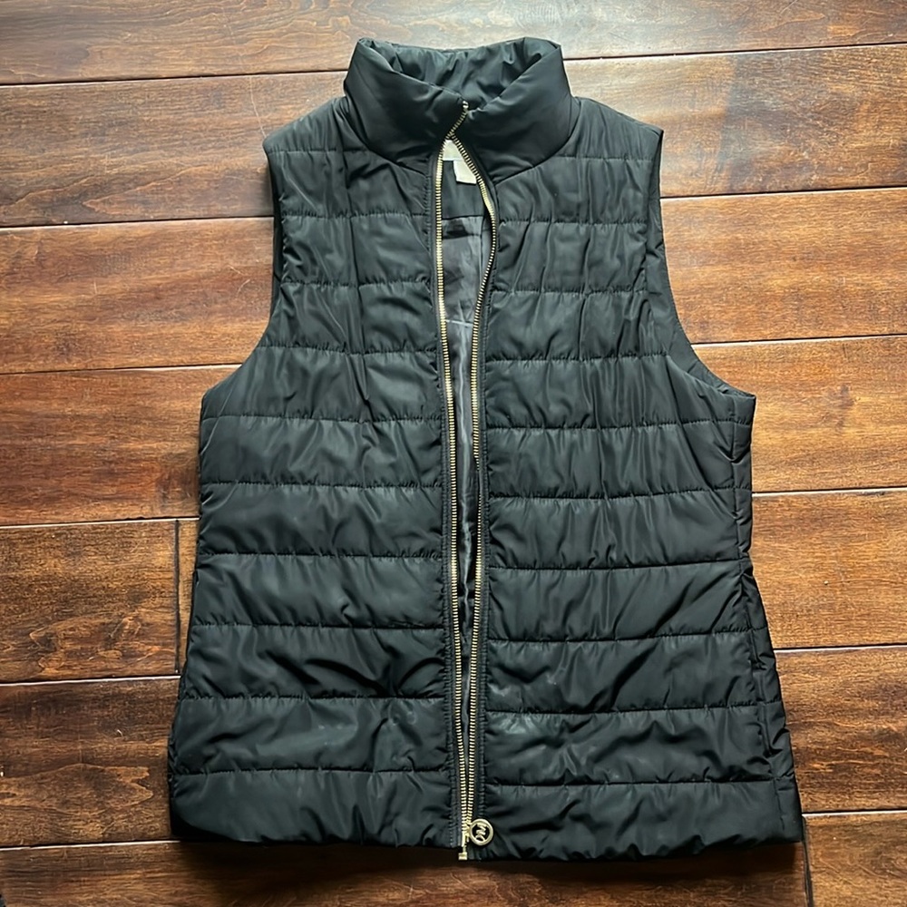 Michael kors black packable puffer vest